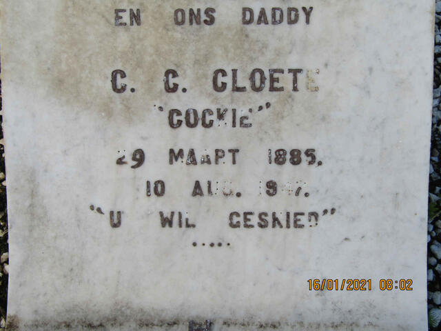 CLOETE C.C. 1885-1947