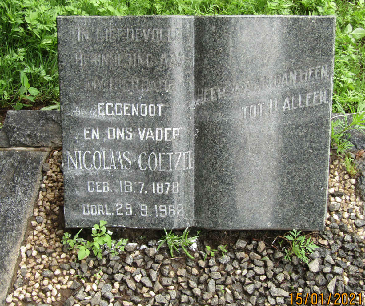 COETZEE Nicolaas 1878-1962