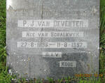 DEVENTER P.J., van nee VAN SCHALKWYK 1896-1957