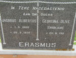 ERASMUS Jacobus Albertus 1905-1974 & Georgina Olive GROBLAAR 1911-