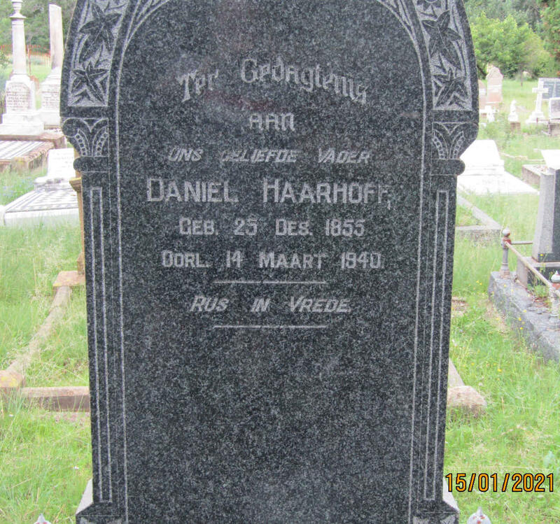 HAARHOFF Daniel 1855-1940