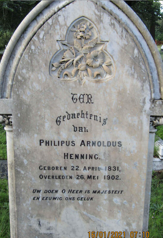 HENNING Philipus Arnoldus 1831-1902