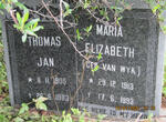 DRY Thomas Jan 1905-1983 & Maria Elizabeth VAN WYK 1913-1993