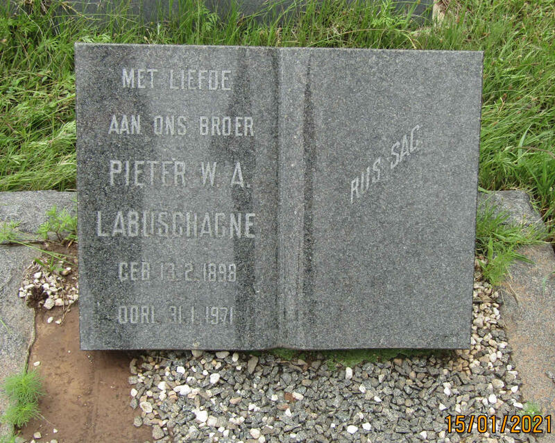 LABUSCHAGNE Pieter W.A. 1898-1971