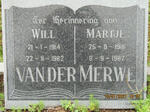 MERWE Will, van der 1914-1982 & Martje 1916-1982