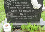 NAUDE Christina Elizabeth voorheen OOSTHUYSEN nee FOUCHE 1907-1974