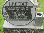 RHEEDER Christiaan Adriaan 1912-1985