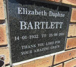 BARTLETT Elizabeth Daphne 1932-2014