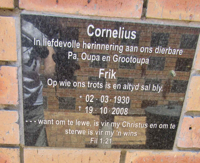 CORNELIUS Frik 1930-2008