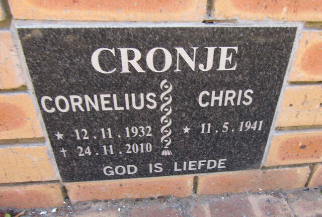 CRONJE Cornelius 1932-2010 :: CRONJE Chris 1941-