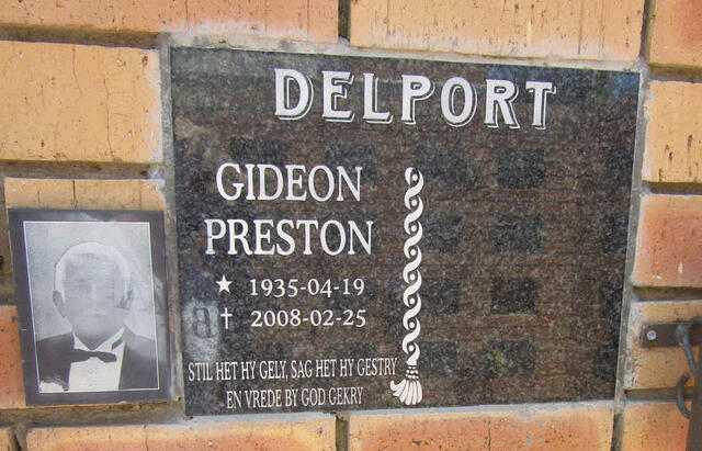 DELPORT Gideon Preston 1935-2008