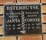 ESTERHUYSE Cornie 1922-2012 & Janta 1915-2007