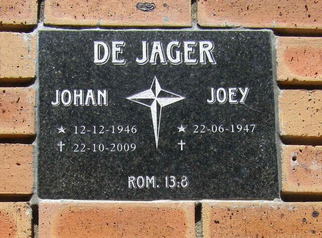 JAGER Johan, de 1946-2009 & Joey 1947-