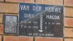 MERWE Dirk, van der 1924-2008 & Magda 1945-