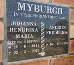MYBURGH Andries Frederick 1936- & Johanna Hendrika Maria ENGELBRECHT 1941-2013