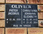 OLIVIER Pieter Jacobus 1939- & Christiana Johanna Elizabeth 1932-2014