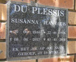 PLESSIS Susanna, du 1944-2013 :: DU PLESSIS Jean Louis 1976-2018