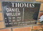 THOMAS Daniel Willem 1944-2017