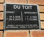 TOIT Ernst, du 1916-2007 & Margaret 1923-2002