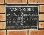 TONDER Daniel J., van 1937-2002 & Helena S.O.J. 1940-