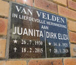 VELDEN Dirk Eliza, van 1925-2020 & Juanita 1930-2015