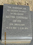 COETZER Alettha Gertruida nee ZWIEGELAAR 1932-1976