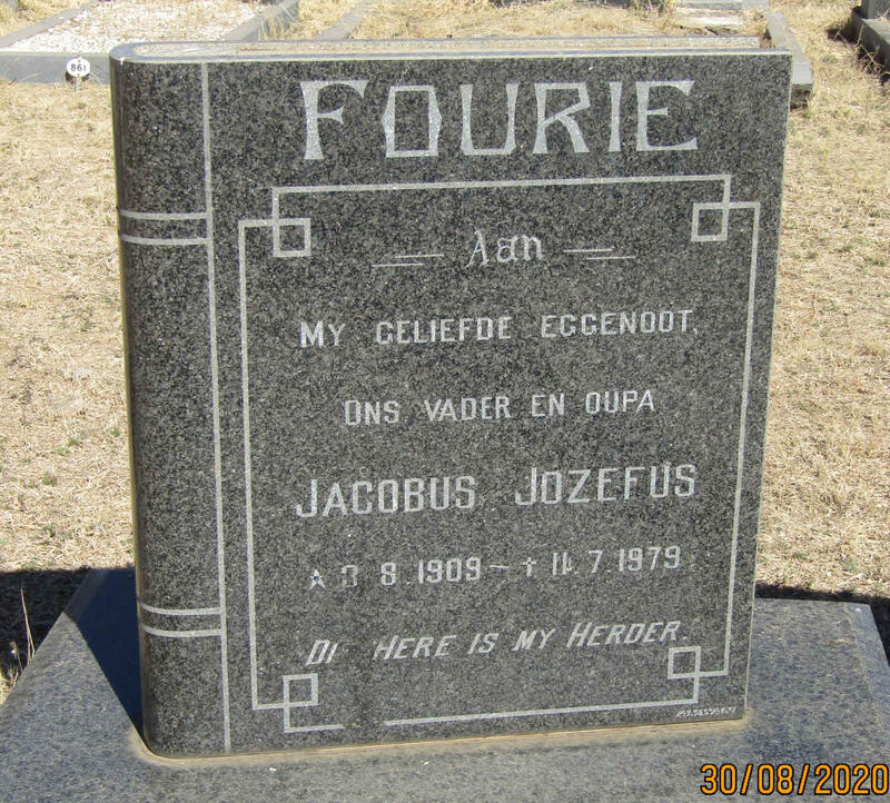 FOURIE Jacobus Jozefus 1909-1979