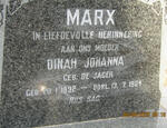 MARX Dinah Johanna nee DE JAGER 1892-1964