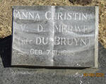 MERWE Anna Christina, v.d. nee DU BRUYN 1895-