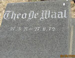 WAAL Theo, de 1921-1972