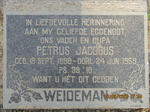 WEIDEMAN Petrus Jacobus 1898-1959
