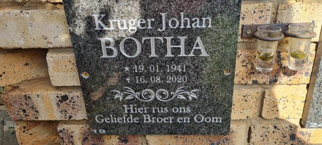 BOTHA Kruger Johan 1941-2020