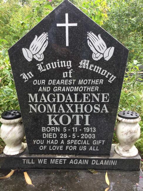 KOTI Magdalene Nomaxhosa 1913-2003