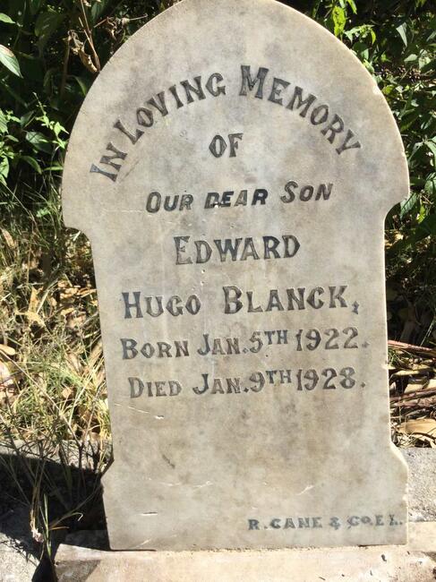 BLANCK Edward Hugo 1922-1928