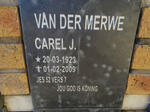 MERWE Carel J., van der 1923-2009