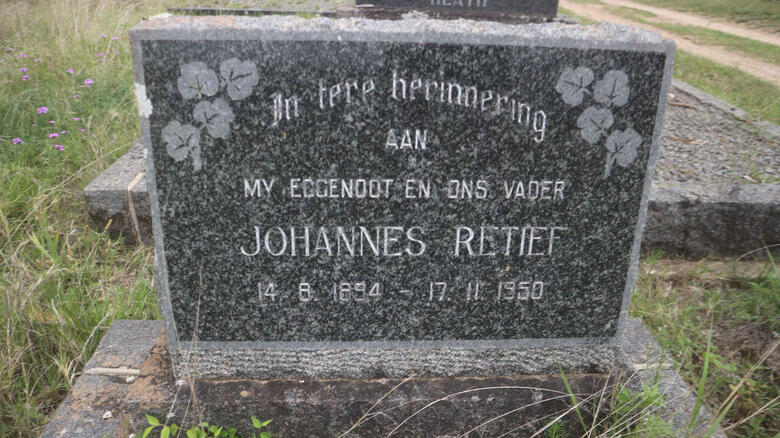 RETIEF Johannes 1894-1950 