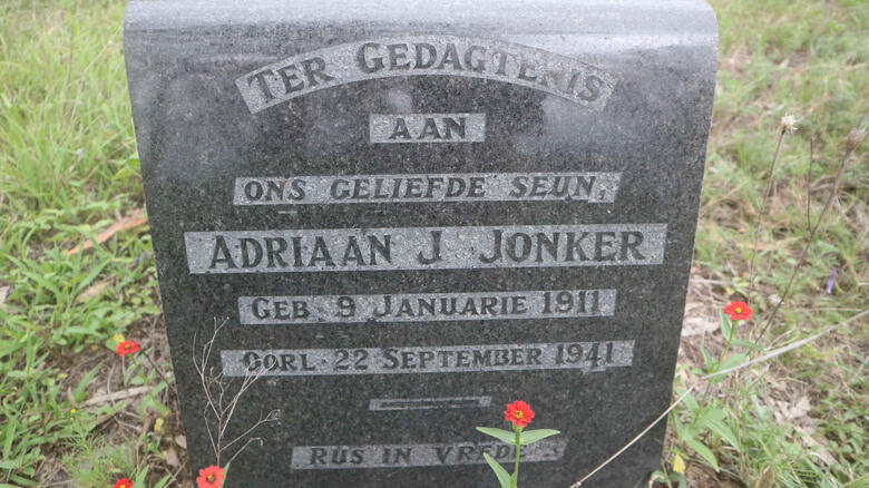 JONKER Adriaan J. 1911-1941 