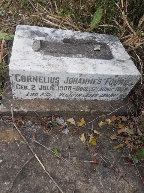 FOURIE Cornelius Johannes 1908-1909
