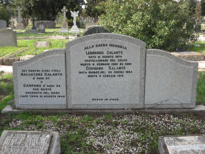 GALANTE Leonardo 1874-1960 & Giovanna BUONOCORE 1884-1976 :: GALANTE Salvatore -1945