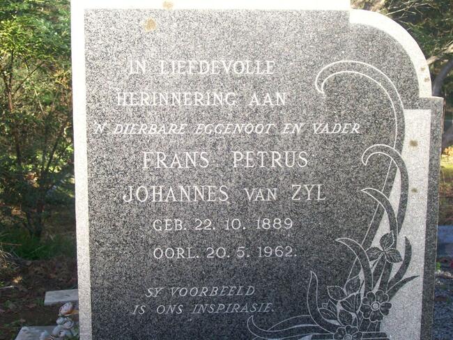 ZYL Frans Petrus Johannes, van 1889-1962