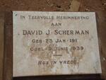 SCHERMAN David J. 1917-1939