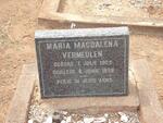 VERMEULEN Maria Magdalena 1929-1939