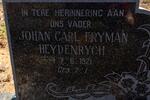HEYDENRYCH Johan Carl Fryman -1921