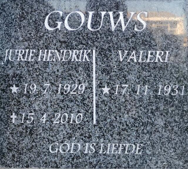 GOUWS Jurie Hendrik 1929-2010 & Valeri 1931-