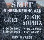 SMIT Gert 1940-2003 & Elsie Sophia 1942-2016