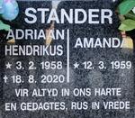 STANDER Adriaan Hendrikus 1958-2020 & Amanda 1959-