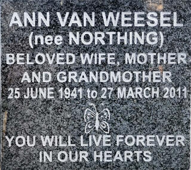 WEESEL Ann, van nee NORTHING 1941-2011