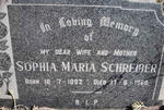 SCHREIBER Sophia Maria 1892-1969