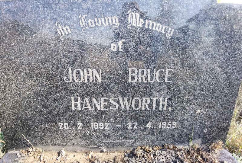 HANESWORTH John Bruce 1892-1959