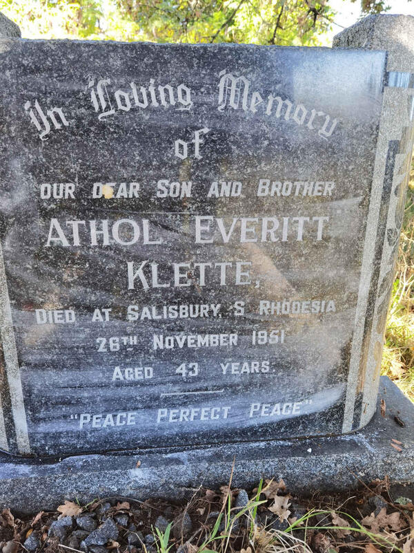 KLETTE Athol Everitt -1951